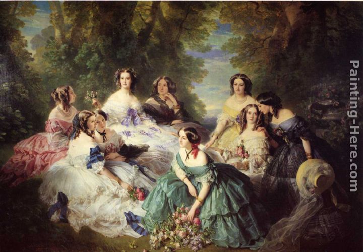 The Empress Eugenie Surrounded by her Ladies in Waiting